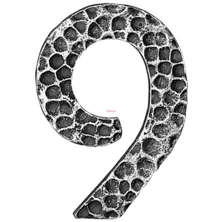 Цифра 9 серая