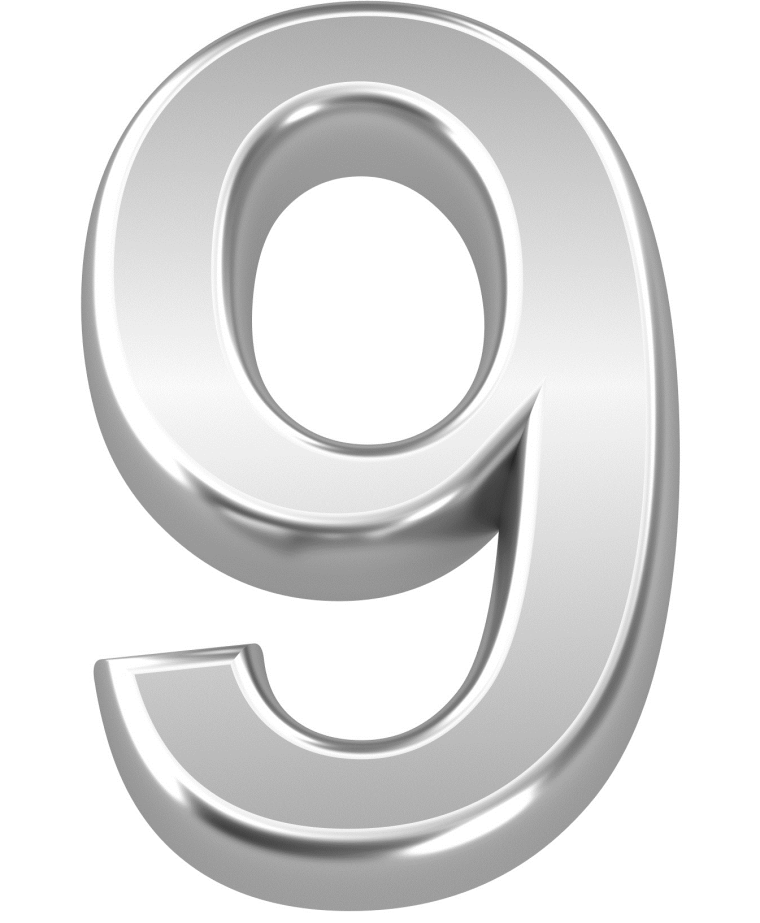 Цифры на прозрачном фоне