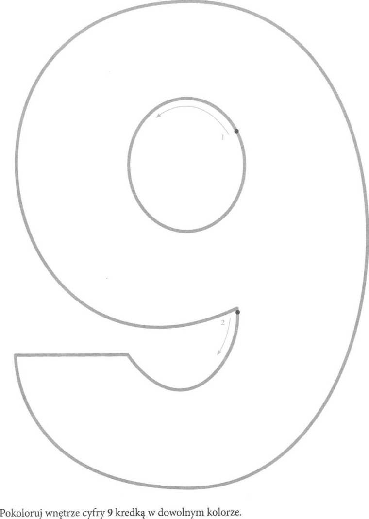 Цифра 9 трафарет