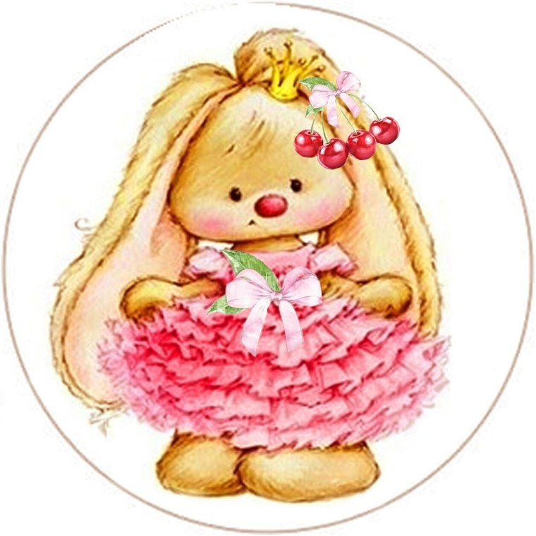 Заяц печать милый