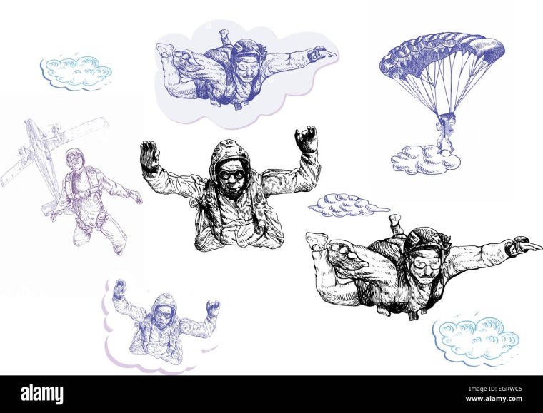 Парашют тату эскиз