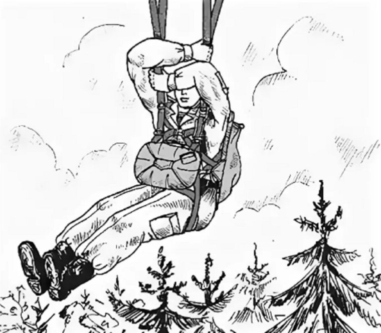 Парашютист рисунок карандашом