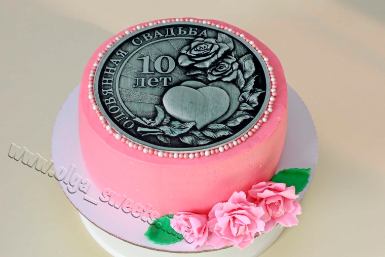 Торт на годовщину свадьбы 10 лет
