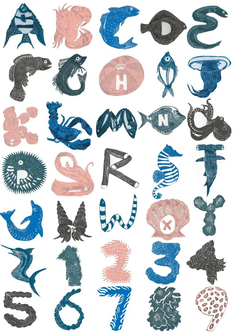 Стилизованные буквы в виде животных