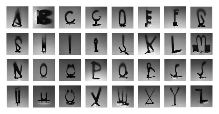 Буквы из предметов