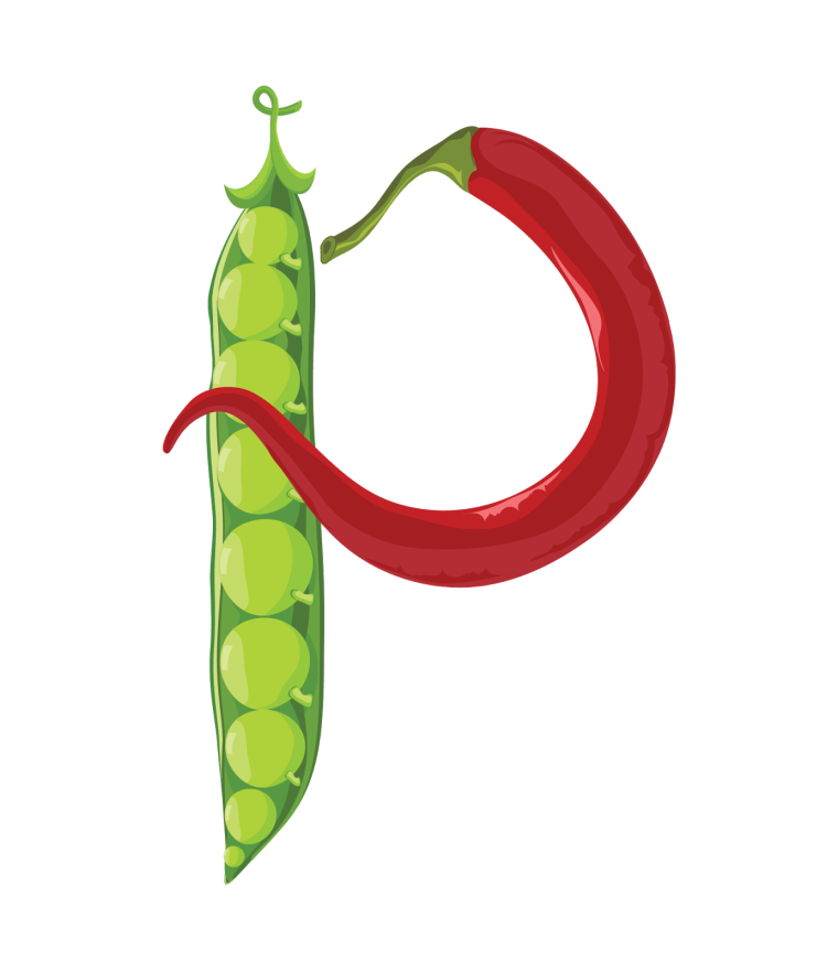 Буквы в виде овощей