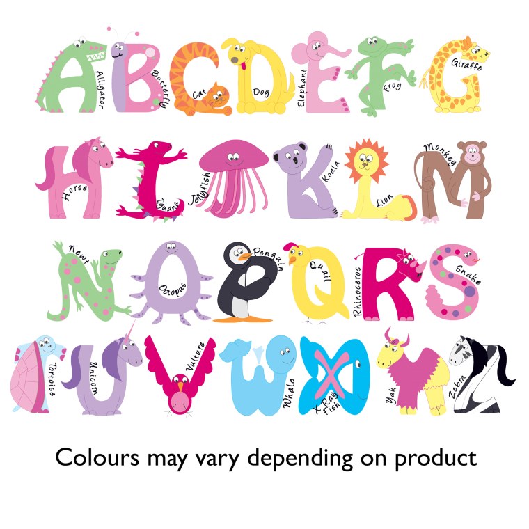Английские буквы в форме животных