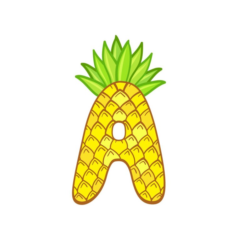 Буква а в виде ананаса