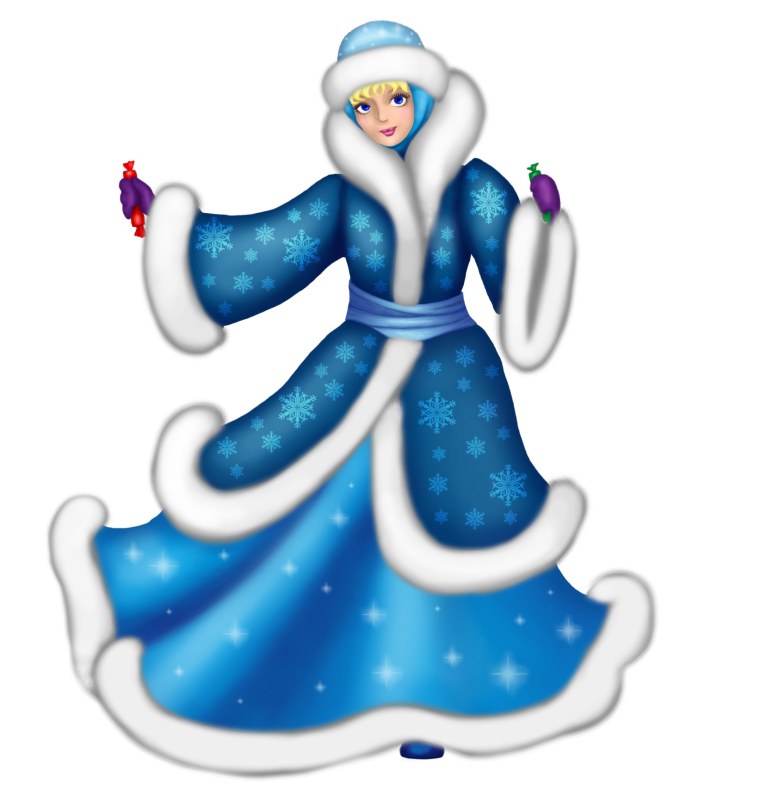 Новогодний плакат Снегурочка