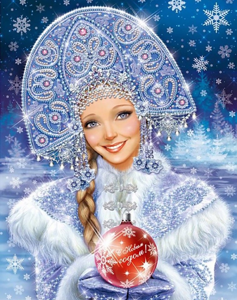 Снегурочка на прозрачном фоне