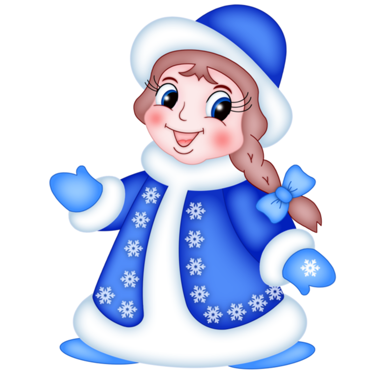 Снегурочка на прозрачном фоне