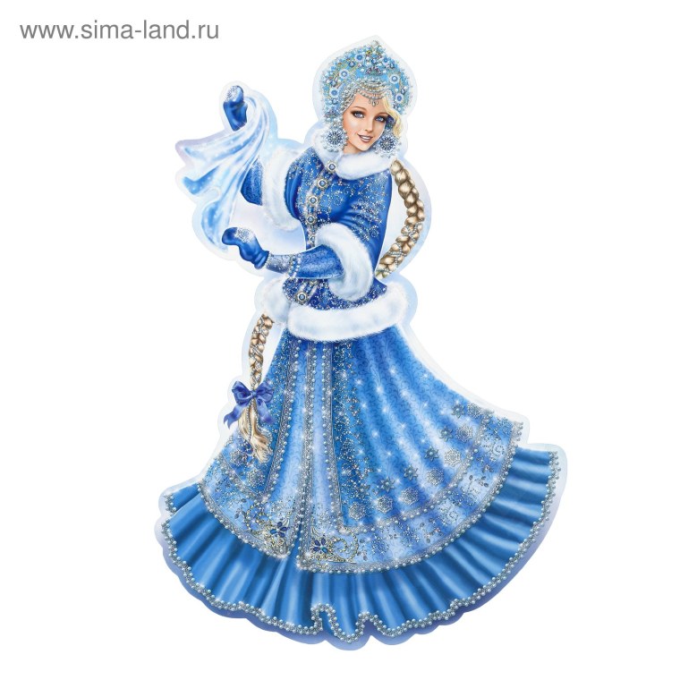 Снегурочка на прозрачном фоне