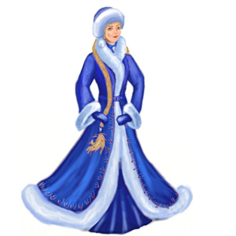 Снегурочка на прозрачном фоне