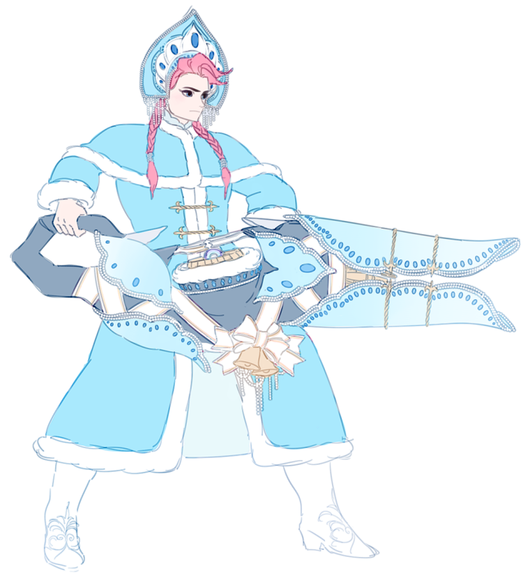 Девушка в шубе на белом фоне