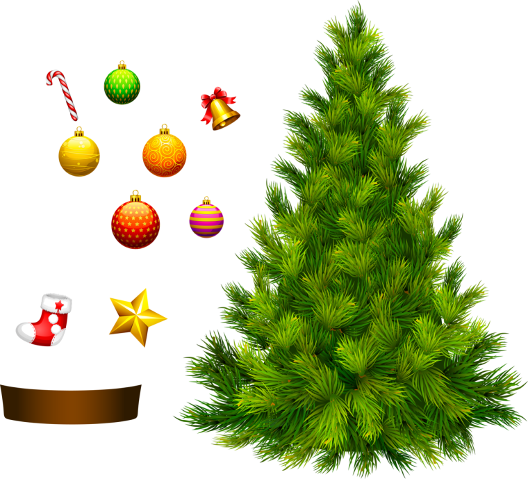 Елка на прозрачном фоне