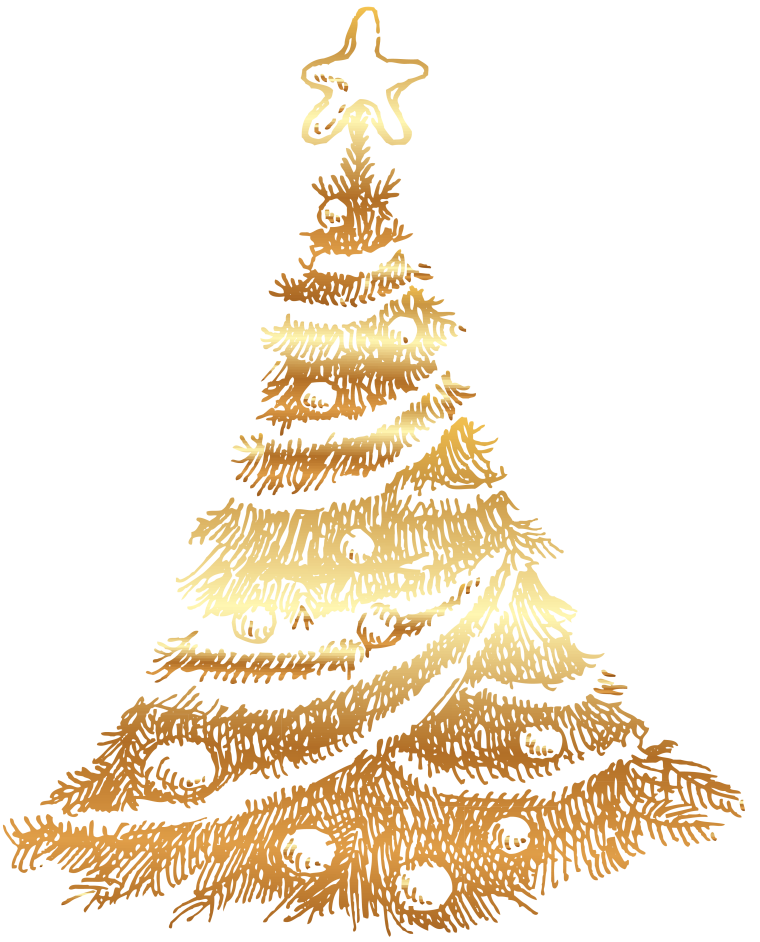 Белая елочка на прозрачном фоне