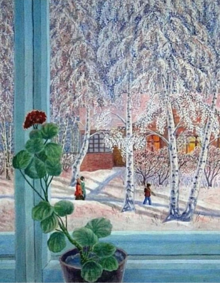 Зимний пейзаж из окна