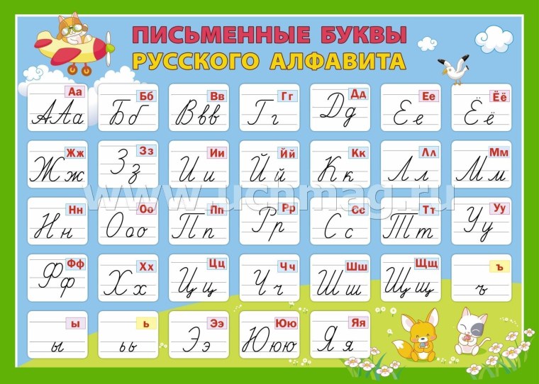 Письменная и печатная буква