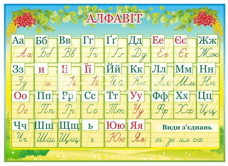 Украинский алфавит для детей