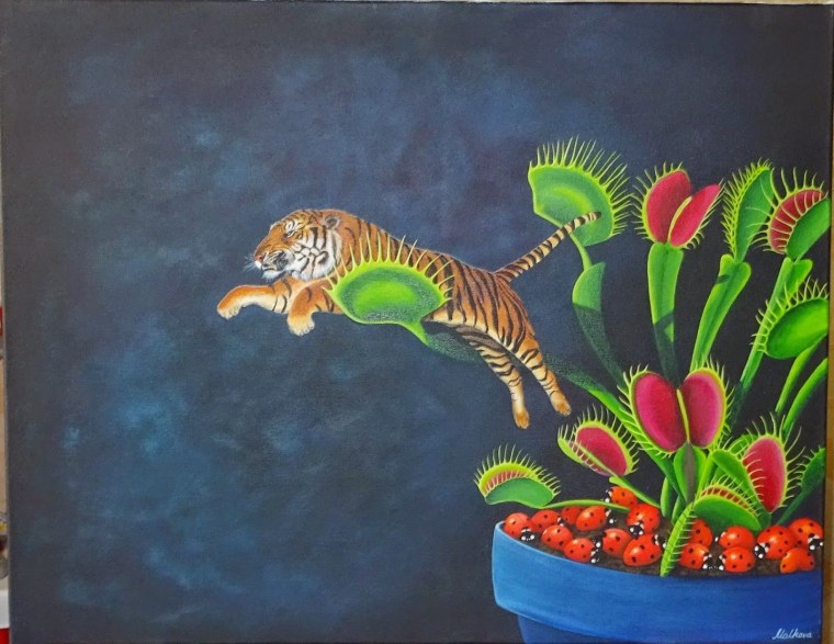 Мухоловка живопись