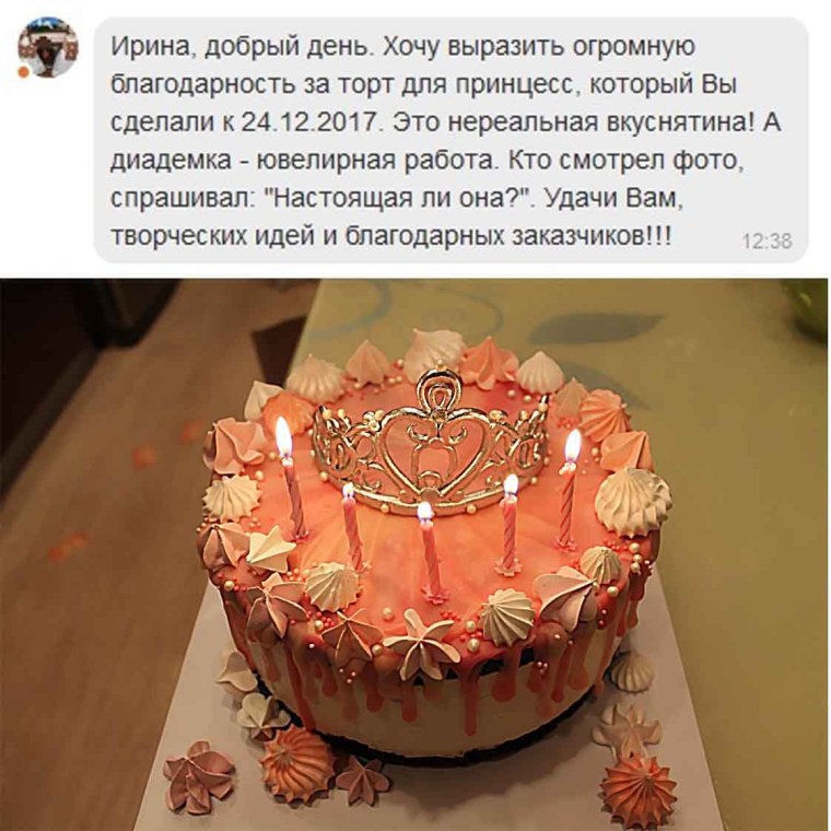 Благодарность за торт