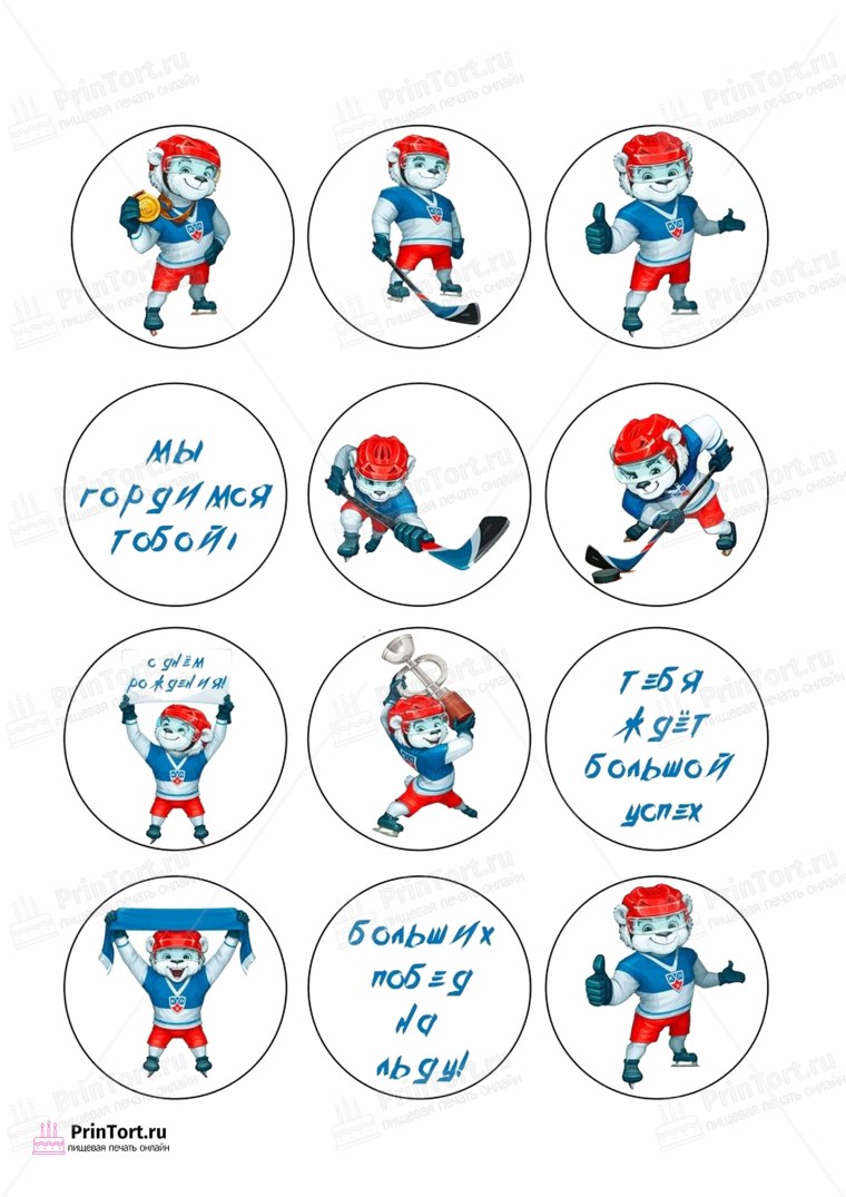 Пищевая печать хоккей