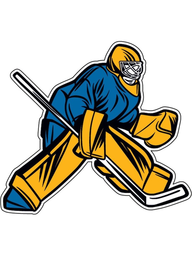Хоккейный вратарь наклейка