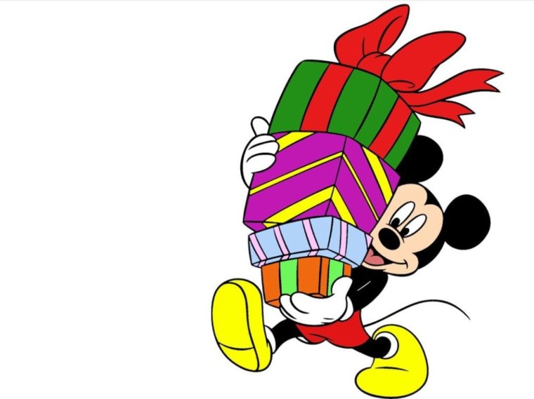 Мультяшный герой с подарком