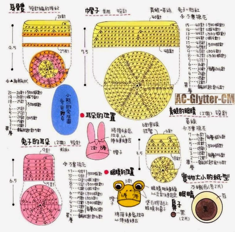 Монстр Бонни амигуруми схема