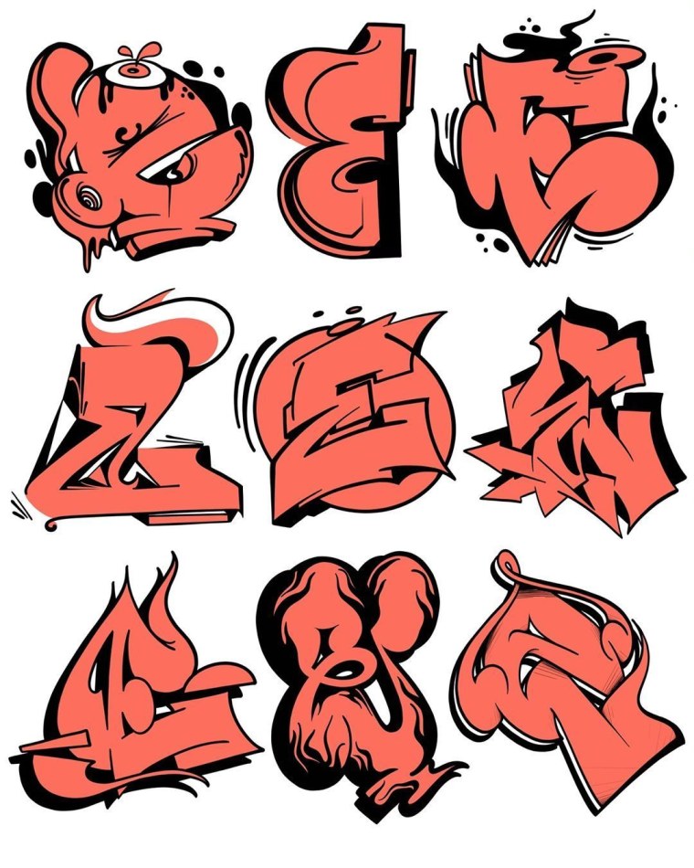 Буква е в стиле граффити