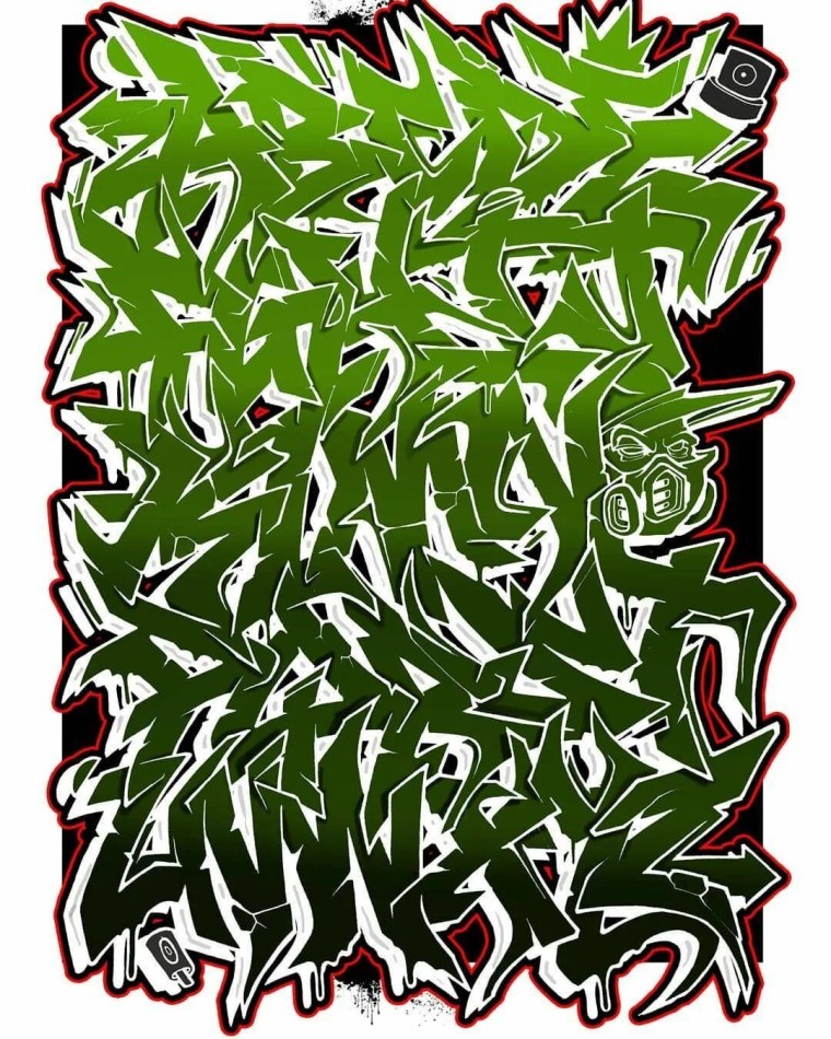 Wild Style Graffiti алфавит