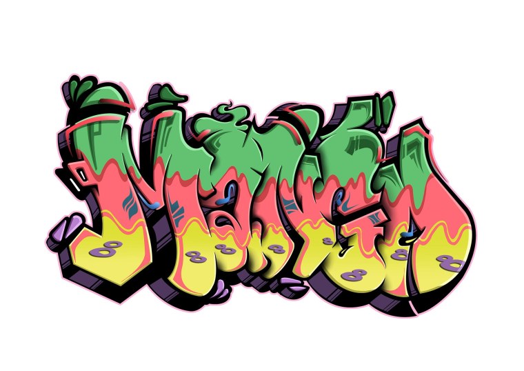 Граффити на белом фоне