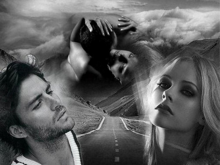 Мужчина и женщина на расстоянии