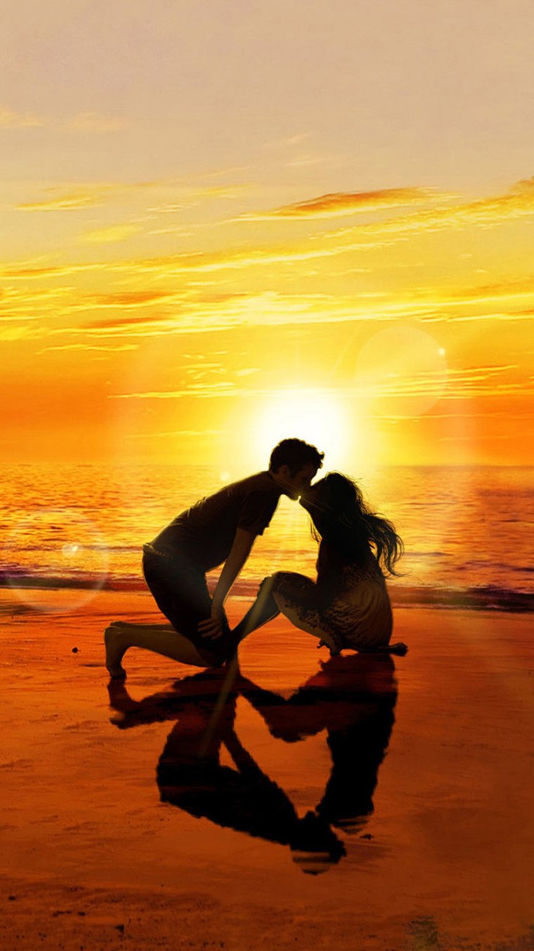 Поцелуй на закате