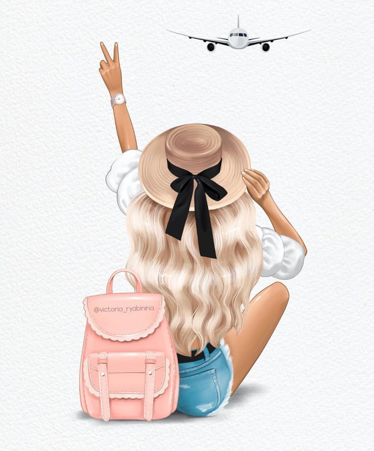 Рисунок блондинка в запаре