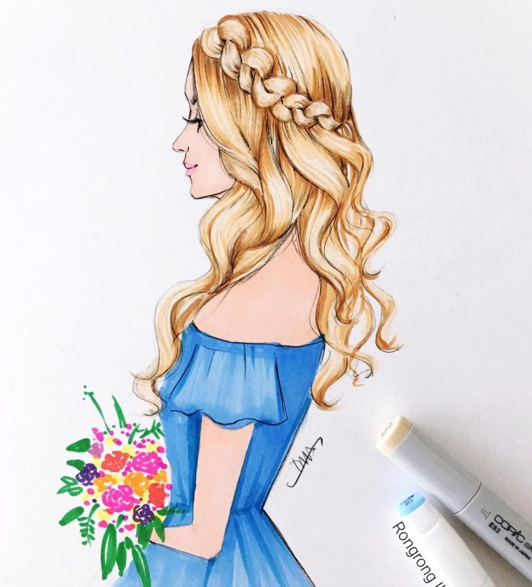 Рисунки девушек в стиле ваниль