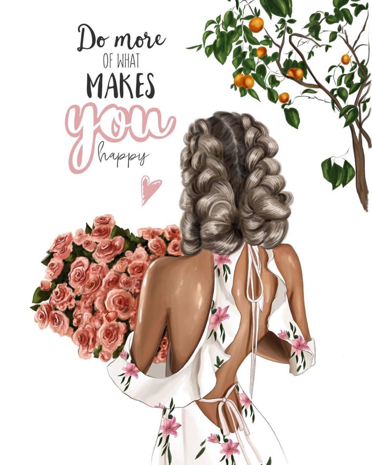 Иллюстрации девушек для принтов