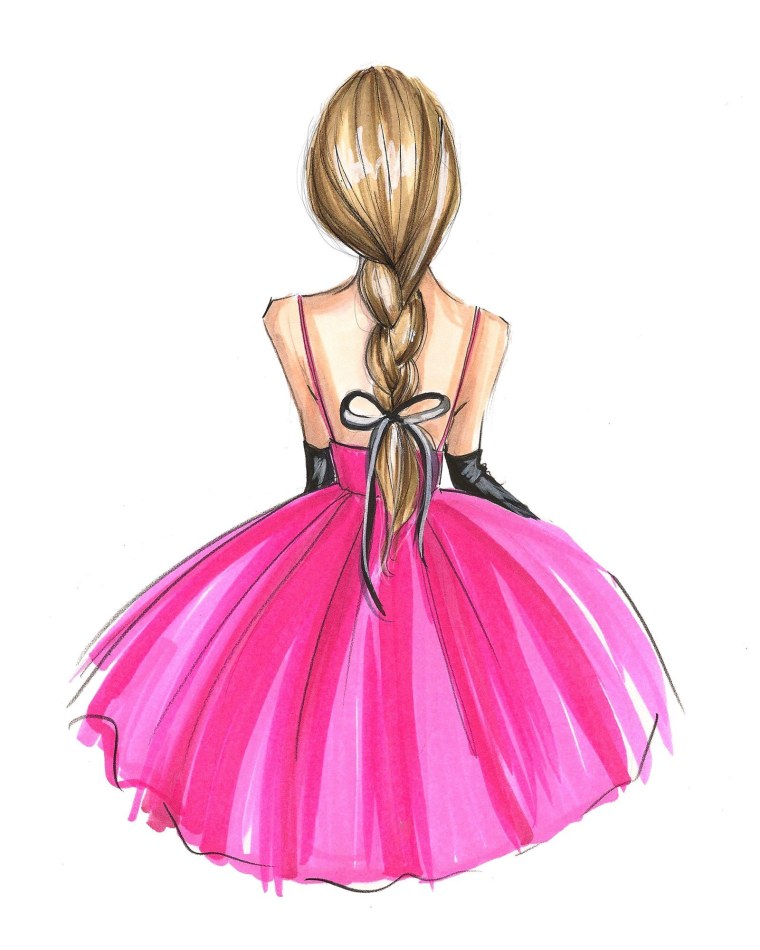 Платье рисунок