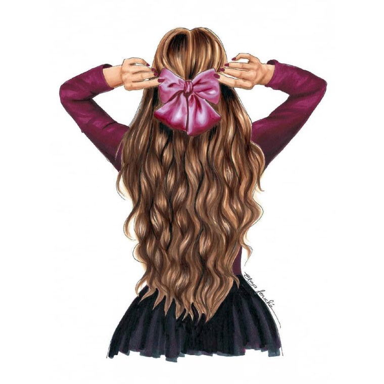 Мультяшные девушки с длинными волосами