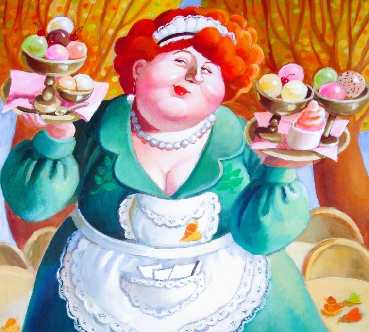 Шарж буфетчица