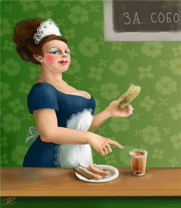 Продавщица в буфете