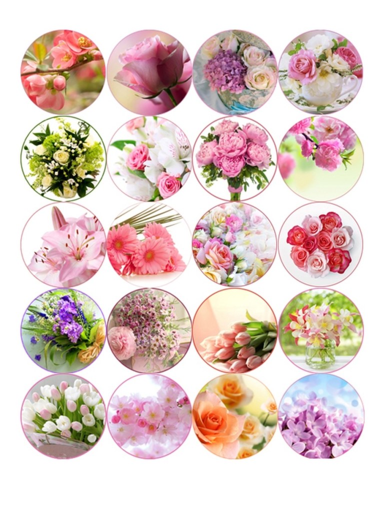 Цветы для печати на вафельной бумаге