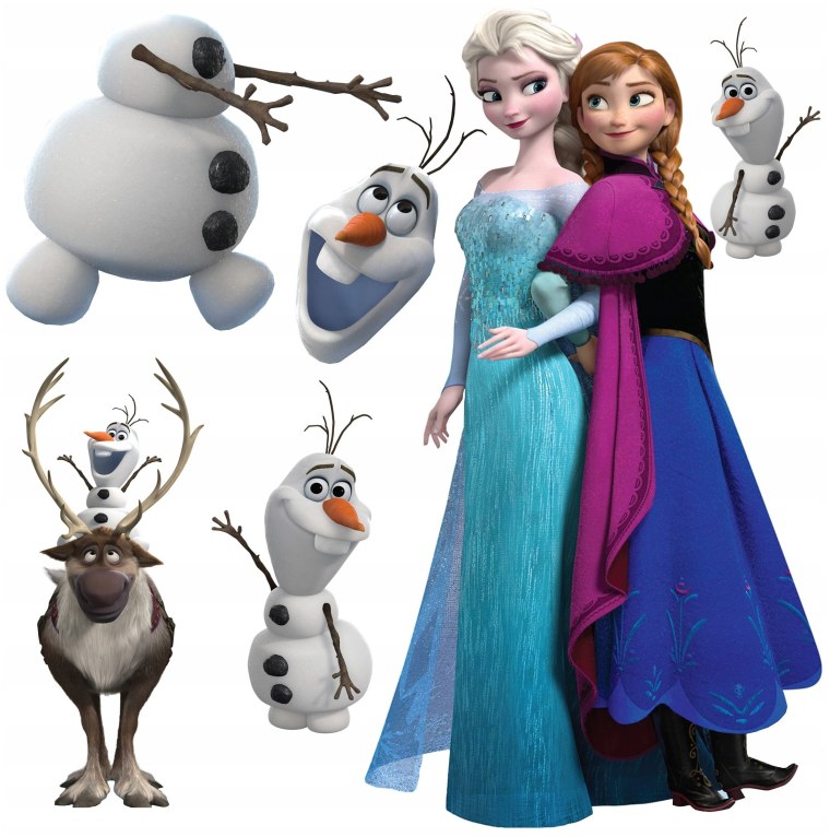 Эльза, Эльза и Анна, и Олаф.