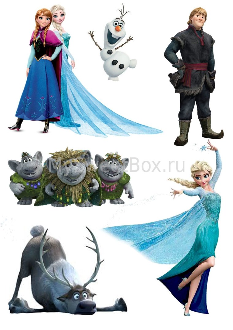 Холодное сердце на сахарной бумаге