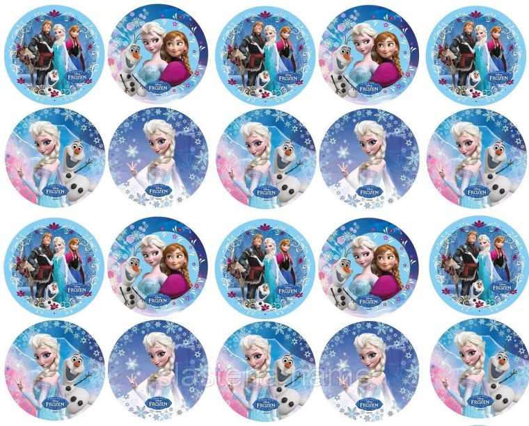 Холодное сердце для капкейков