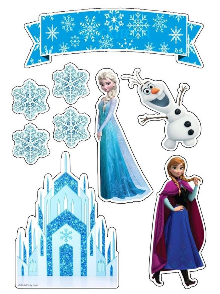 Холодное сердце шаблон на торт