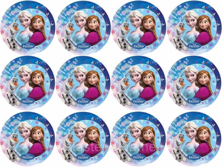 Холодное сердце для капкейков