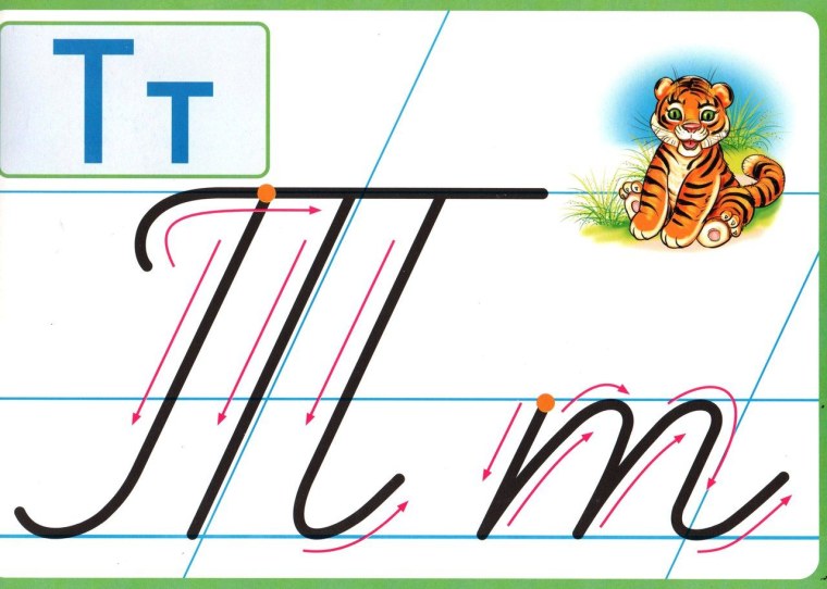 Строчная и заглавная буква т