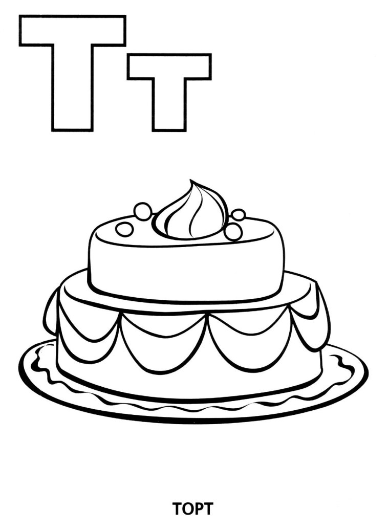 Буква т раскраска