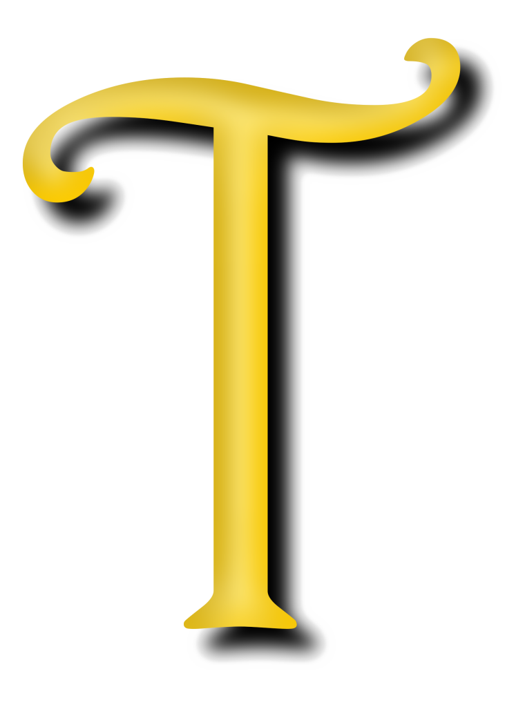 Золотая буква т